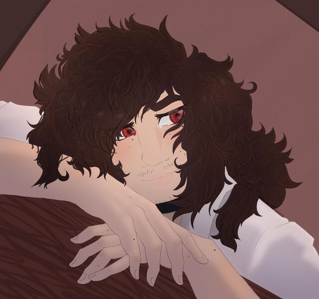 Rendered w/shading, colored line art