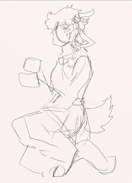 First, rough sketch